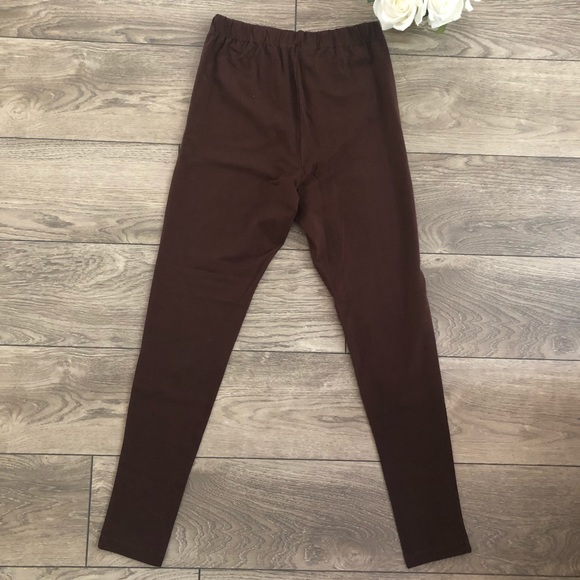 ROAMAN’S elastic waistband brown leggings plus size medium tall 14/16 - Picture 4 of 6